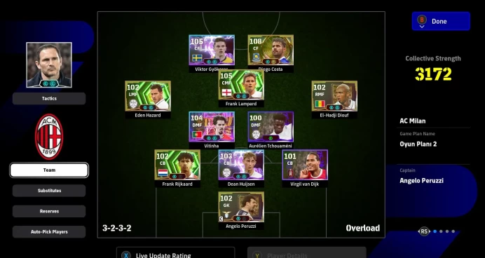 eFootball 2025 | Max Strength 3172 | 108 Diego Costa | 105 Lampard | 103 Yamal