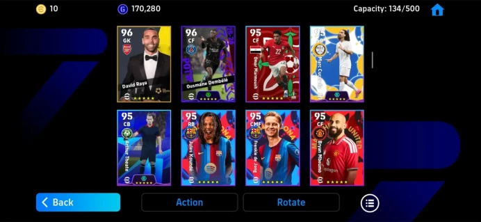 Mobile|PW 3172|Epic Raya,Aubameyang,Shevchenko,Hazard,Edmilson,Gattuso|Bigtime Messi(x3),|KONAMI ID|Check SS EFB914Z