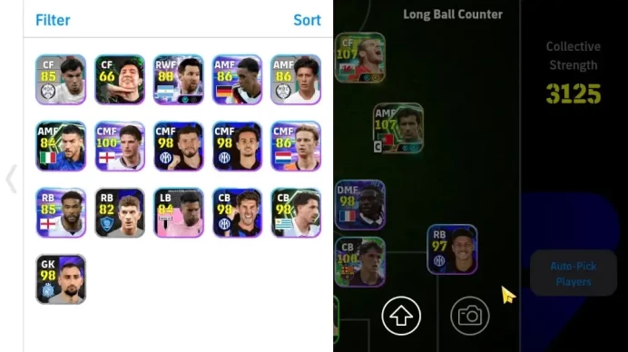 Mobile|PW 3125|Epic Gareth Bale, Figo, Aubameyang|Showtime Modric, Laporte, Muller|Konami ID|Check SS EFB918Z