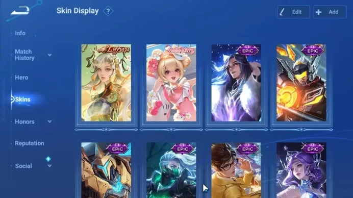 Hero 117|Skin 123|Saintseiya Gold Leo (Dharma),Frozen Snowventure (Shi),Limited Yuhuan,LNY24 DaQiao,23 Epic|Log Infinite|HOK2156
