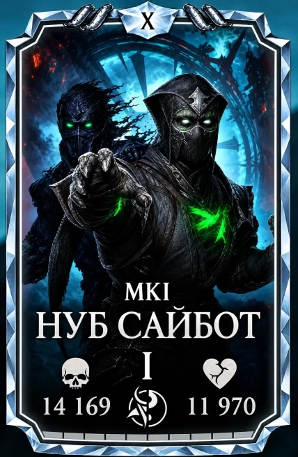 Mortal Kombat Mobile | MK1 Noob Saibot Fusion X | 73 Diamond Cards | 11-Year Account