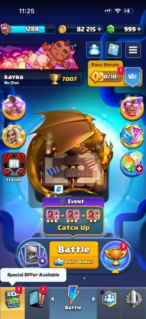 CR1650 // 7 k / / , 1288 lvl, deck hog 2.6, 999 gems, 5 evolutions, 30 emoji