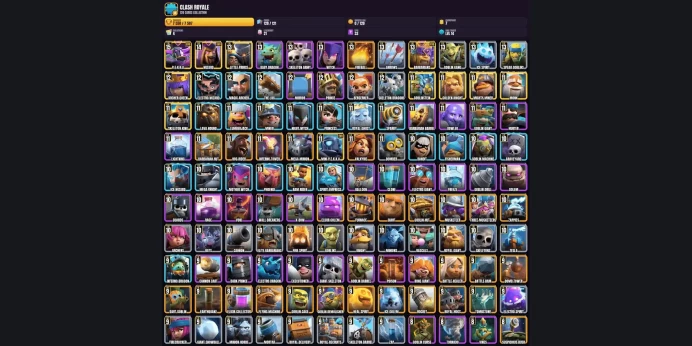 【Android/iOS】 14 KING LEVEL ✨ 120 TOTAL CARDS ✅ 4 EVO CARDS ⚡ 1 LVL15 ⭐ 1 LVL14 ✨ 10 LVL13 ✨ 8 LVL12 ✅ 24 LVL11 ⚡ 40 LVL10 ⭐ 32 LVL9 ✨ 4 LVL8
