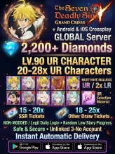 The Seven Deadly Sins | 2200+ Gems | 20-28 UR Characters | 15-20 SSR Tickets