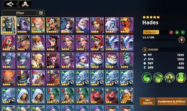Mobile Legends | Hades + Quinlan + Tifya + Liz | 1900 Diamonds | Account Level 6