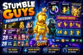 Stumble Guys | Gold Jimmy Special Skin | 2 Legendary Skins | 122 Gems