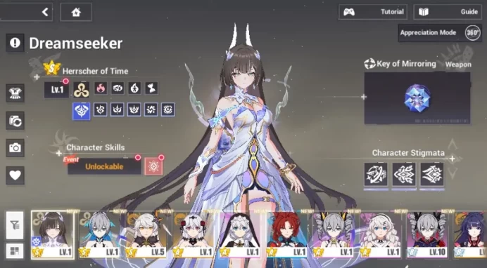 Honkai Impact 3rd EU | Herrscher of Time 4/4 Fullset | 10,949 Crystals | 11 Cards | Level 31