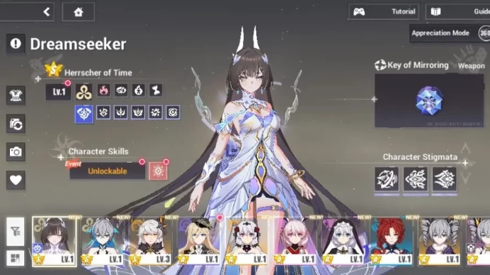 Honkai Impact 3rd EU | Herrscher of Time 4/4 Fullset | 11,069 Crystals | 10 Cards | Level 31