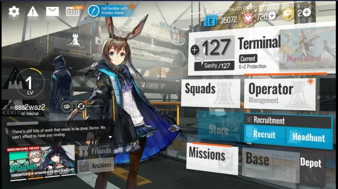 Arknights | 6-Star Operator Exusiai | Android | Game-Ready Account