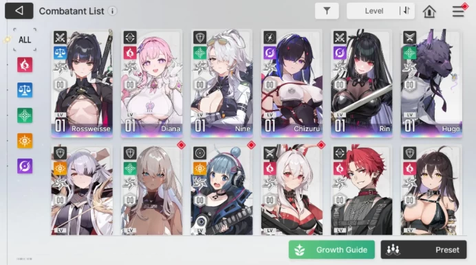 Global | Level 6 Start | Rossweisse + Chizuru + Diana + Nine + Khalipe | 2x 5-Star Cards