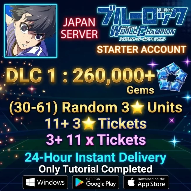 Summoners War Japan | 260,000 Gems | 30-61 Random 3-Star