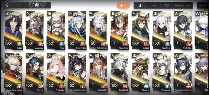 Arknights Global | Level 30 | 6-Star Saga, Alt. Blaze, Rosmontis, Alt. Lappland