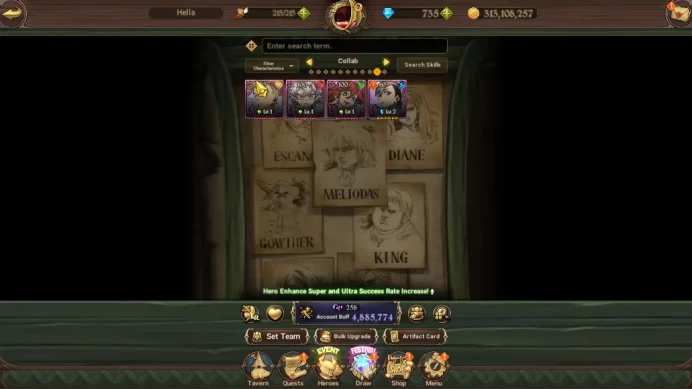 Global|4,8M CC|735 Dm|6 LR,11 UR+Full Gachiakuta|Nem Meli6/6,QDiane2/6,HK Esca2/6,MerEsca4/6,Piety2/6,WK Gowther3/6,Etc|SDS5307