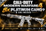 8x Platinum Camo – Call of Duty: Modern Warfare 4 | 8 ARs Maxed | Linkable to All Platforms