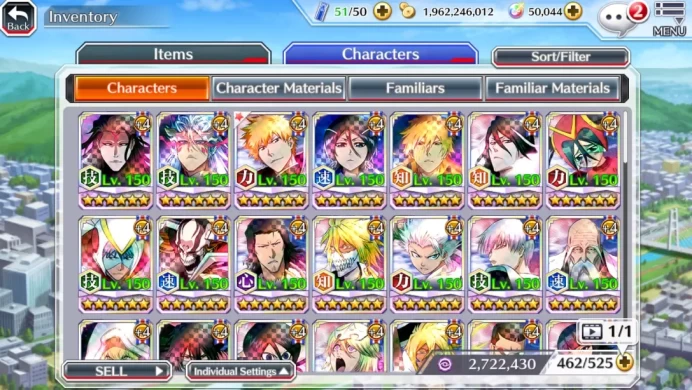 Global|50K Orb|Main Hard+Fresh Side Story|11th Aizen,GrimJow,New Ichigo,10th Rukia,Ichigo,Renewd Byakuya,Etc|Klab ID|BBS3107