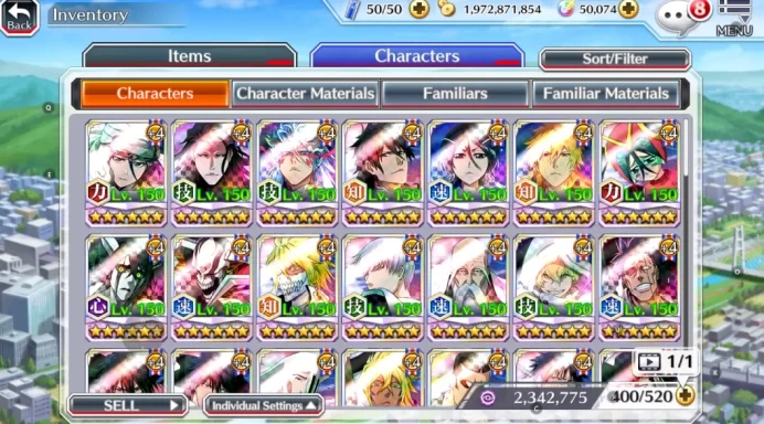 Global|50K Orb|Fresh Side Story|TYBW26 Rukia,11th Aizen,GrimJow,New Ichigo,10th Rukia,Ichigo,Etc|5,9K AccTic|Klab ID|BBS3110