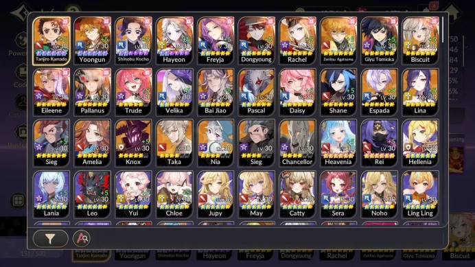 Global SEA|Awaken(Tanjiro TC6,Yoongun TC6,Shinobu TC2,Hayeon TC2)Freyja TC2,Dongyoung TC2,Zenitsu,Tomioka,Etc|Netmarble|SKR1183