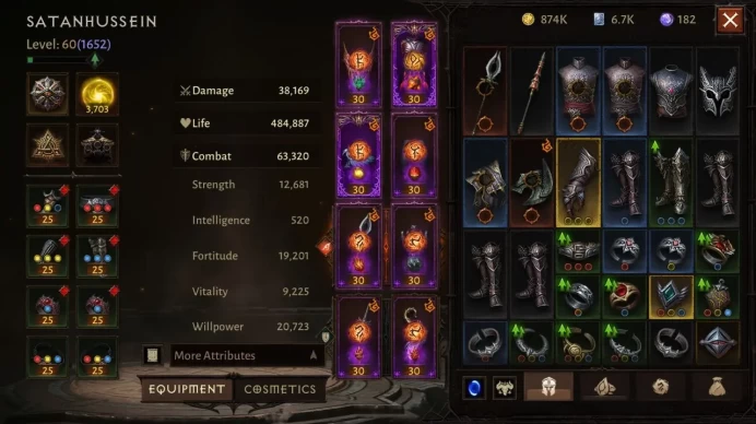 Diablo Immortal EU | 3703 Resonance | Blood Knight | Paragon 1652