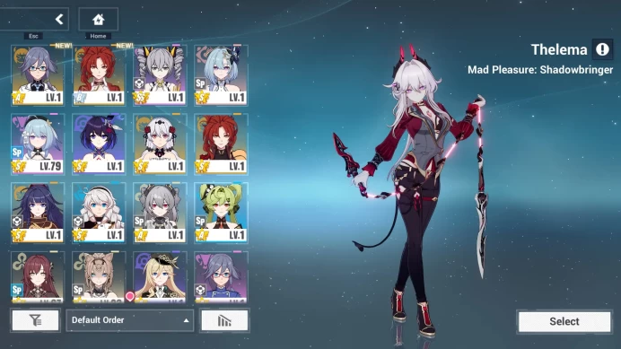 SEA|Lv 80|3 Fullset (Dreamseeker HoTime,SS Thelema +Cosu,SSS Coralie VB),Coralie BFD 3/4,Bronya HoReason,Etc|Check SS|HI958