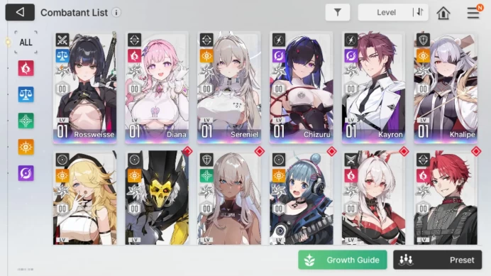 Global | 6 lvl Start | Rossweisse +1 | Chizuru | Sereniel | Diana | KhalipE