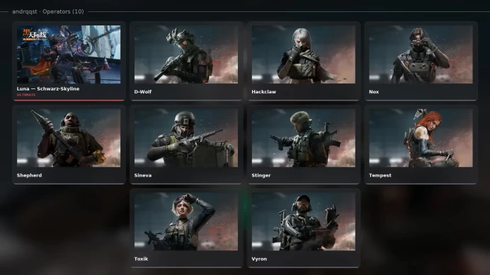 Delta Force | Luna Schwarz Skyline Ultimate Operator | 98 Skins | 10 Operators