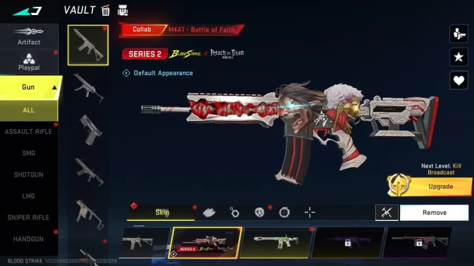 Asia|Ultra Melee Butterfly-Synthwave+Collab AOT M4A1 Battle Of Faith+2 Ultra Spike,Galil-Knight|6 Legendary|NetEase|BLS7264