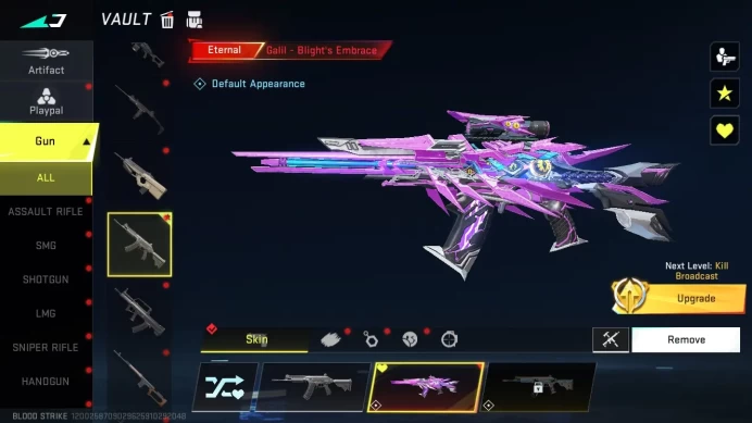 Asia|Eternal Galil-Blight Embrance+Ultra Melee Katar Salachian|Collab AOT Female Titan|10 Ultra|LMT Origin12,RPK|NetEase|BLS7269