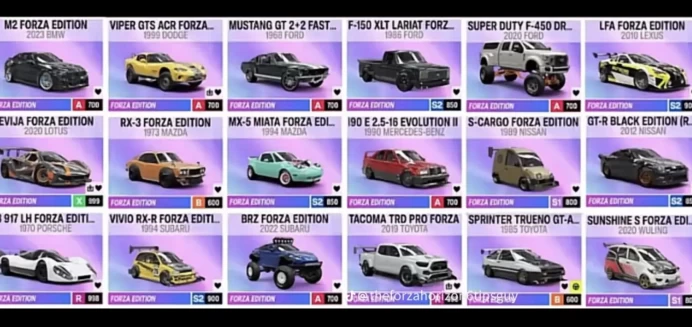 All Cars 600 and  Forza Edition  1 Billion Credits   Super Wheelspin  Skill Points  Online   No Ban  Full Access  Microsoft & Steam & Xb
