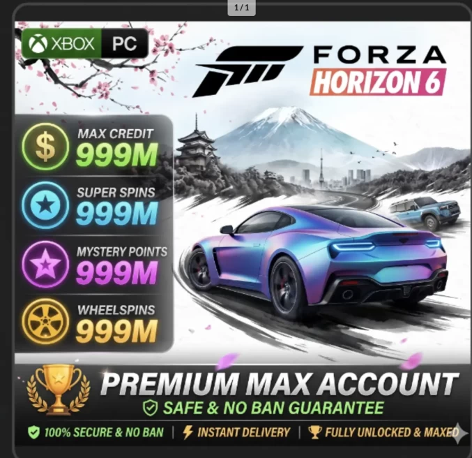 XBOX / PC 1B Credits 600+ Cars | Premium FH6 Account