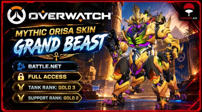 Tank & Support Gold | Ready For Rank | Orisa Grand Beast Mythic Skin
