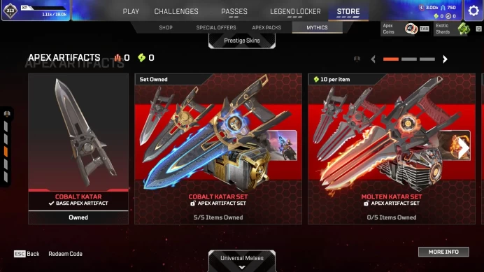 Apex Legends | Level 313 | 210 Legendary Items | Cobalt Katar | Raptor's Claw | Diamond Frame