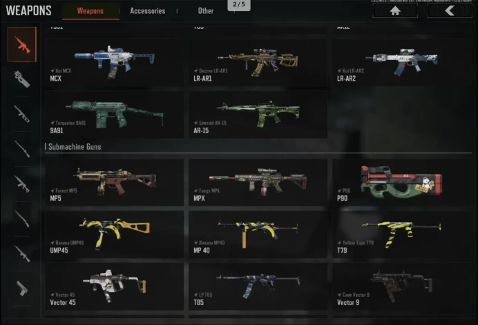 Mobile 129M VSS Mythic AR2, AR1, MPX, AR57, VSS gold skin Full Access 