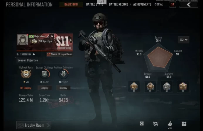 Mobile 129M VSS Mythic AR2, AR1, MPX, AR57, VSS gold skin Full Access 