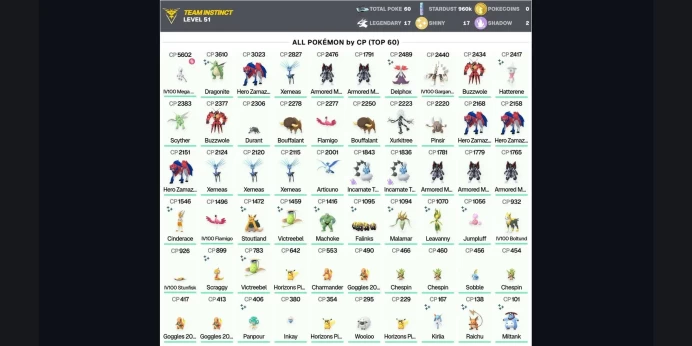 ⚡ 5 Armored Mewtwo ⭐ IV100 MEGA Mewtwo Y 5,6K ✨ Shiny Dragonite 3,6K ✨ Legendary: 17 ✨ Shiny: 17 ✅ Zamazenta 3K ⚡ Xerneas