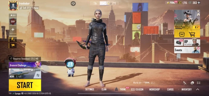 Pubg Mobile | Level 75 | 2x Conqueror | 47 Mythic Skins | M416 Glacier Lvl 5