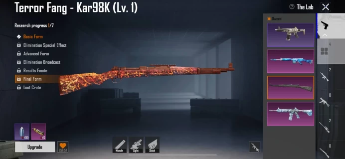 Pubg Mobile | UC 100 | M416 Glacier Lvl 3 | SLR Lvl 3 | 8 Mythic