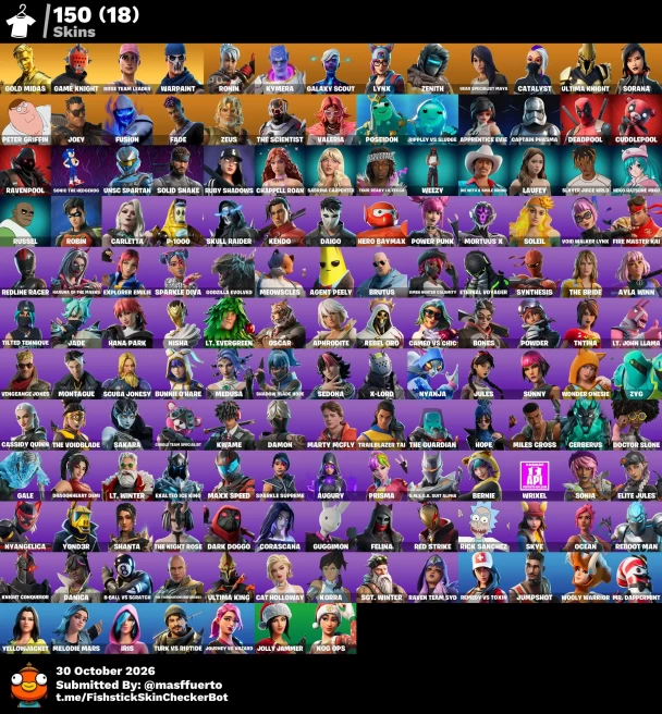 [PC] 150 skins | OG STW | Gold Midas | Game Knight | 2.400 V-Bucks | Full Access | E-Mail