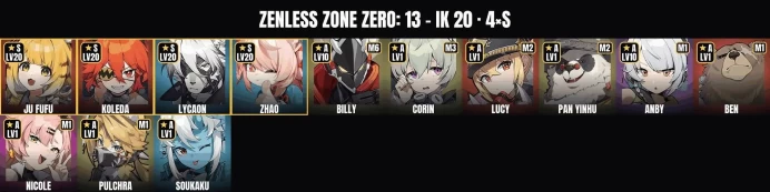 Zenless Zone Zero | Europe | IK 20 | 13 Agents | 4 S-Rank | PC