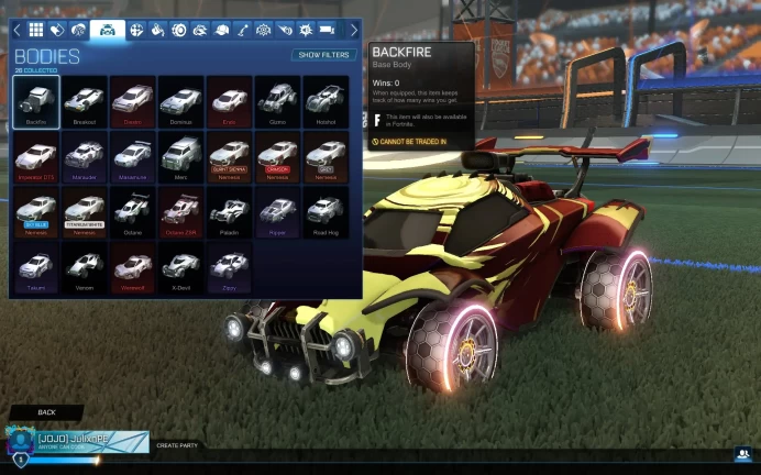 Rocket League PC | XP Level 270 | 22 Bodies | Nemesis | Epic Games
