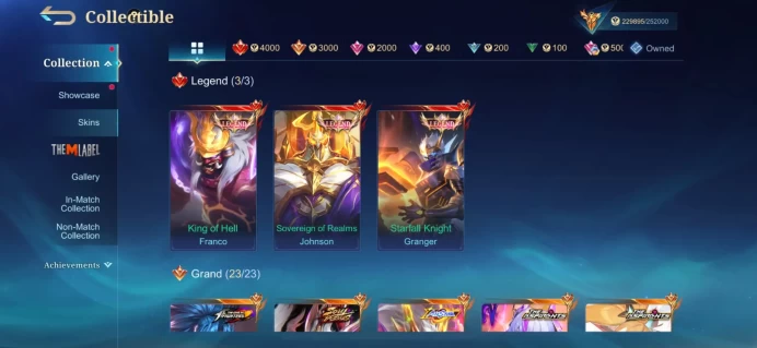 Mobile Legends | Legend Rank | 120 Heroes | 499 Skins | Level 84