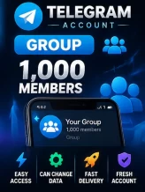 Telegram Account GROUP +1,000 Members ⮞ Easy Access ⮞ Changeable Data ⮞ Fast Delivery