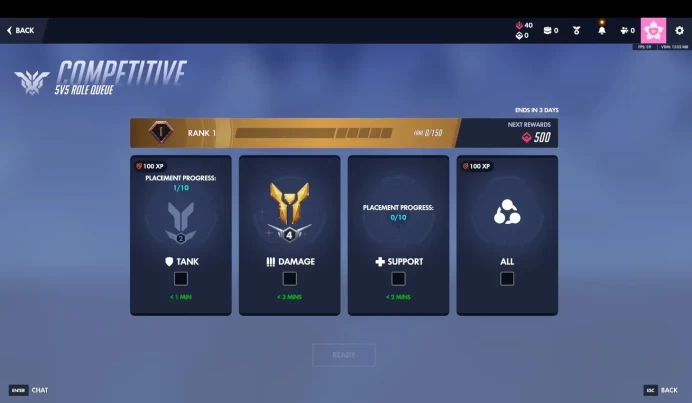 Overwatch 2 | Gold DPS Placed | Level 34 | SMS Verified | All Regions
