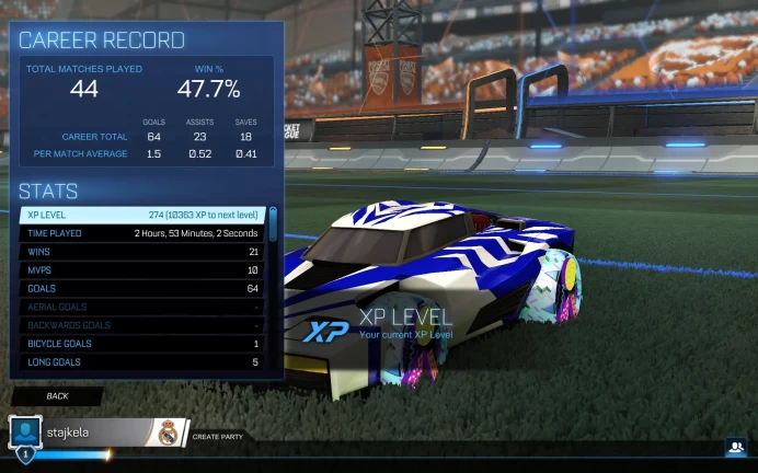 Rocket League PC | XP Level 274 | 16 Bodies | Fennec | Epic Games