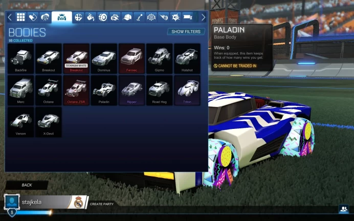 Rocket League PC | XP Level 274 | 16 Bodies | Fennec | Epic Games