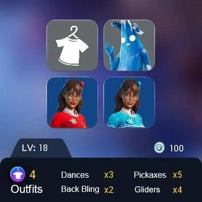 [PC] 3 skins | Polar Peely | Blizzabelle | Krisabelle | Ancestral Bloom | Clawz Retro | Blade of the Waning Moon | Crescent Shroom | 100 VB
