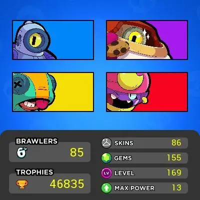 [Code 5382] Level 165 / 45k Trophy + 86 Skins / Very Cheap