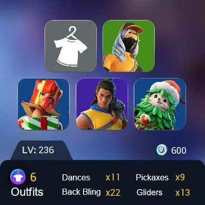 [PC] 5 skins | Trailblazer Tai | Jackie | Winterfest Bushranger | Holiday Boxy | Runway Racer | Piñata Brian | Apocalypse Shroud | 600 VB