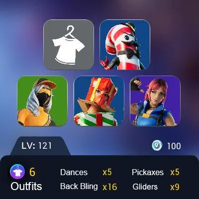 [PC] 5 skins | Explorer Emilie | Holiday Boxy | Winterfest Bushranger | Mr. Dappermint | Runway Racer | Ruby Relic | Piñata Brian | 100 VB