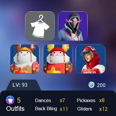 [PC] 4 skins | Xander | Sled Ready Guff | Arctic Adeline | Guff Gringle | Lunar Hyperjet | Lectro Guard Pack | Fa-la-la-Llama |  200 VB