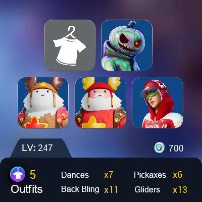 [PC] 4 skins | Chrome Punk | Arctic Adeline | Guff Gringle | Sled Ready Guff | Lunar Hyperjet | Lectro Guard Pack | Lunarios| Boba Bling| 700 VB